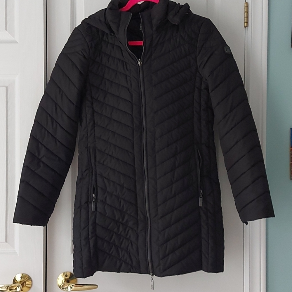 light quilted red x collection spring coat